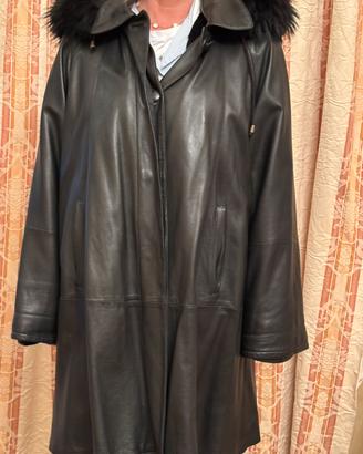 Cappotto in morbidissima pelle di capretto