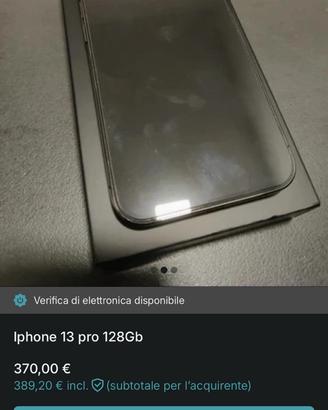 Iphone 13 pro 128Gb 90% batteria