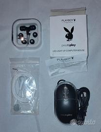 Accessori Tech:Mouse LED Playboy+2 Cuffiette Orig
