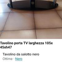 tavolino porta tv nero 