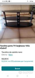 tavolino porta tv nero 