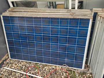 24 pannelli fotovoltaici+inverter+barre fissaggio
