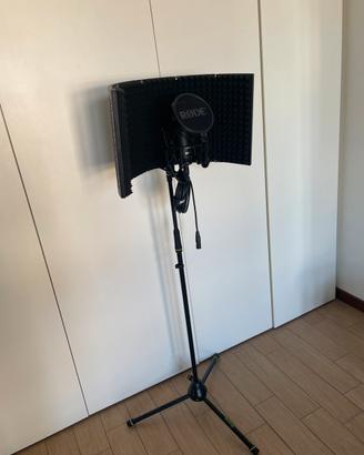 Kit microfono RODE+Asta Gravity+Screen acustico