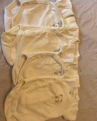 Set 4 body bimbo/a caldo cotone nascita