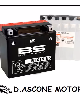 BATTERIA NUOVA BS BTX14-BS Beverly Burgman Fzr Gsx