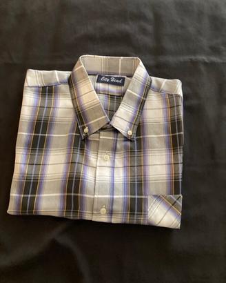 Camicia 43-44 maniche corte a quadri - City Hend