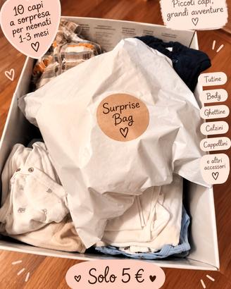 Surprise bag 1-3 mesi autunno/inverno 10 capi