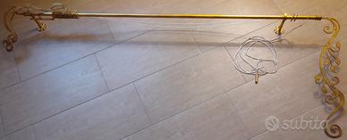 Bastone in ferro battuto foglia oro