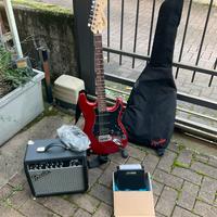 Chitarra elettrica con accessori