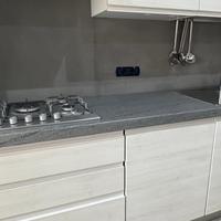 Top cucina con lavabo e Piano cottura gas