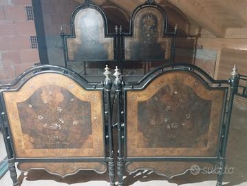 Letto in ferro battuto dipinto