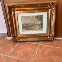 Stampa antica raffigurante la reggia di Caserta