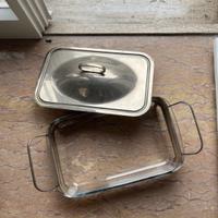 Pirofila con vetro e silver