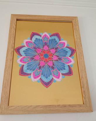 Quadro arte mandala luminoso luce energia positiva