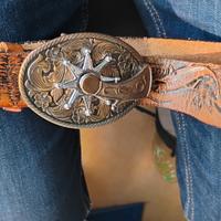 cintura western americano pelle 