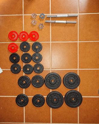 set pesi ghisa + manubri