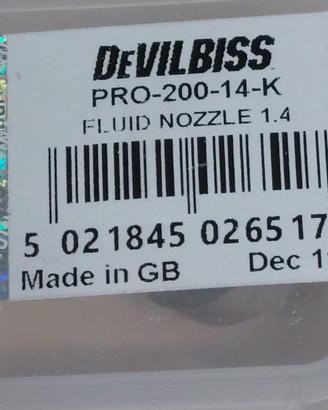 devilbiss pistola ricambi