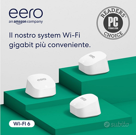 Router Wi-Fi mesh Amazon Eero 6+ (2 pezzi)