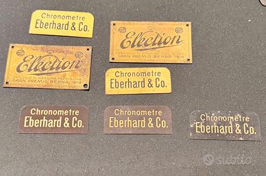 Rarissime targhe per orologi eberhard