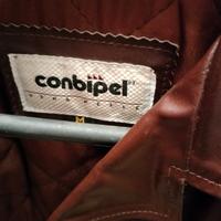 Giacca in pelle uomo imbottita marrone taglia M