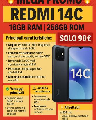 REDMI 14C  16GB RAM | 256GB ROM