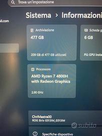 Asus ryzen 7 pc da gaming
