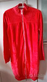 Vestaglia Verdissima in ciniglia rossa