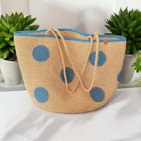Borsa in rafia e cotone – lavorazione artigianale