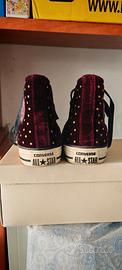 Converse in velluto bordeux