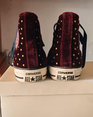 Converse in velluto bordeux