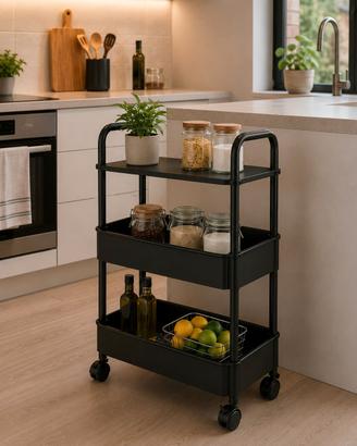 carrello con ruote metallo