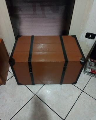 Baule Legno porta oggetti misure 70x65x50