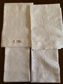 Set 2 coppie asciugamani in lino