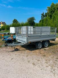 Rimorchio Bockmann 2000kg con sovrasponde grigliat