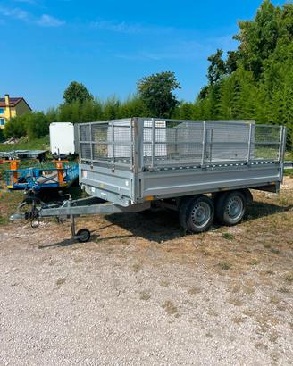 Rimorchio Bockmann 2000kg con sovrasponde grigliat