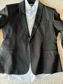 Abito da cerimonia uomo nero con strass