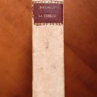 Libro antico La Teseide Boccaccio Milano, 200 anni