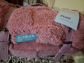 Plaid THUN 120x160 cm color rosa, nuovo