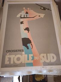 manifesto poster pubblicitario croisieres France