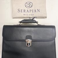 Borsa uomo Serapian in pelle nera