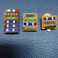 3 distintivi smaltati Regio esercito