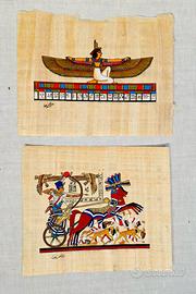 2 Papiri Egiziani Fatto a Mano - Raffigurazione an