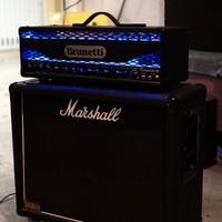 Brunetti Pirata 141 valvemix + cassa Marshall 2X12