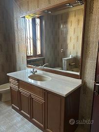 mobiletto mobile arredo bagno con specchio 