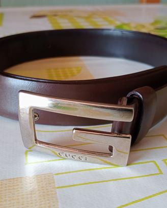 Cintura Gucci Fibbia G Rettangolare 34-85