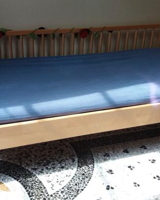 Lettino legno ragazzi ikea con materasso Simam