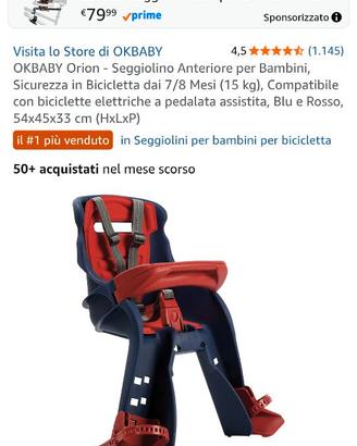 OKBABY Orion - Seggiolino Anteriore per Bambini