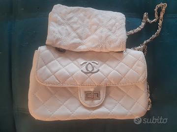 Borsetta bianca imitazione Chanel