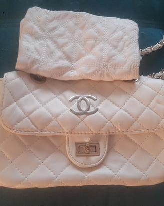 Borsetta bianca imitazione Chanel