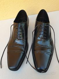 SCARPE LACCI ELEGANTI ARTIGIANALI VERO CUOIO